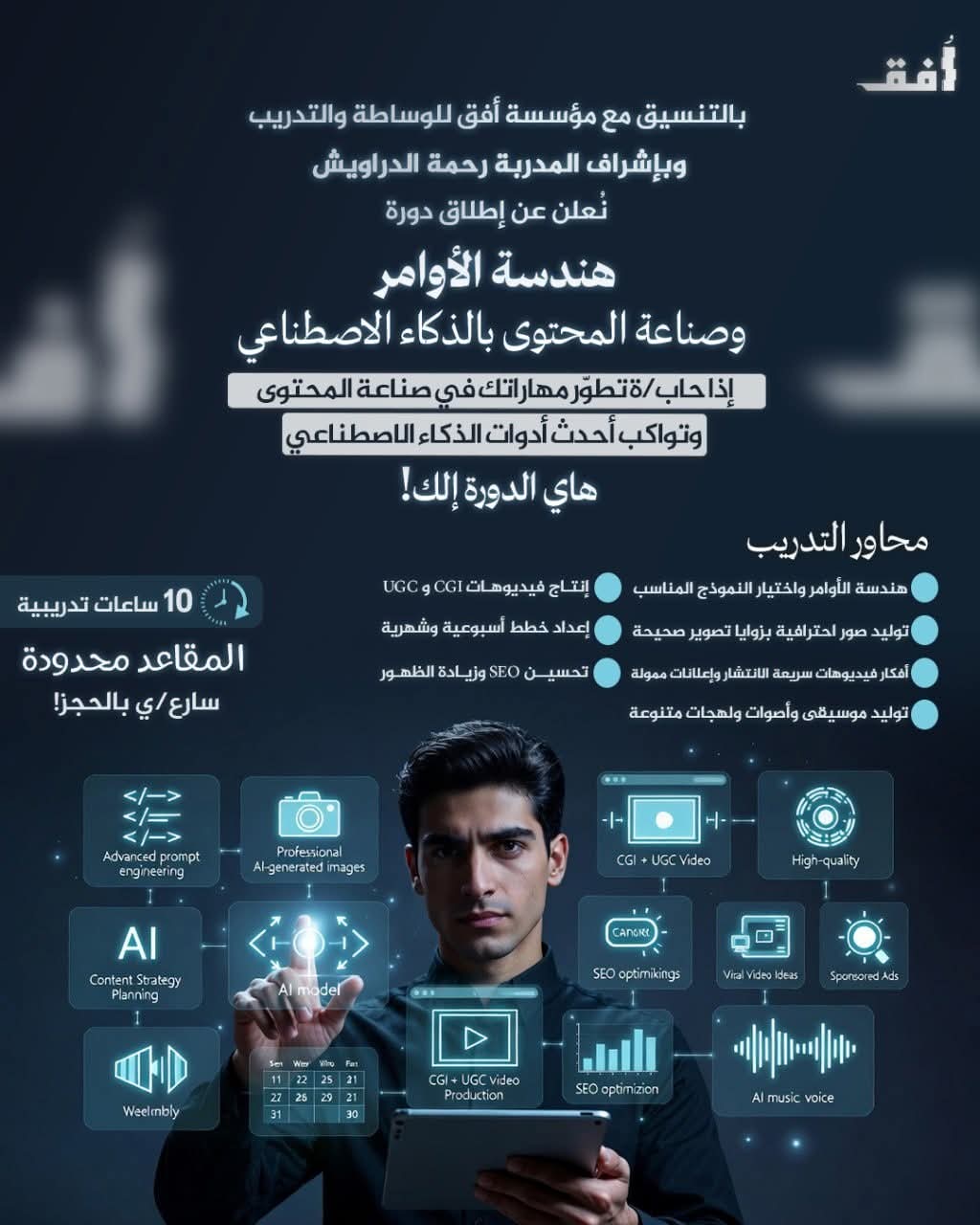 دورة هندسة الاوامر وصناعة المحتوى بالذكاء الاصطناعي 